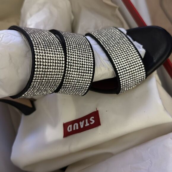 2 NIB 595.00 STAUD
Women's Sonny Rhinestone High Heel Mules 36.5 - Picture 6 of 10